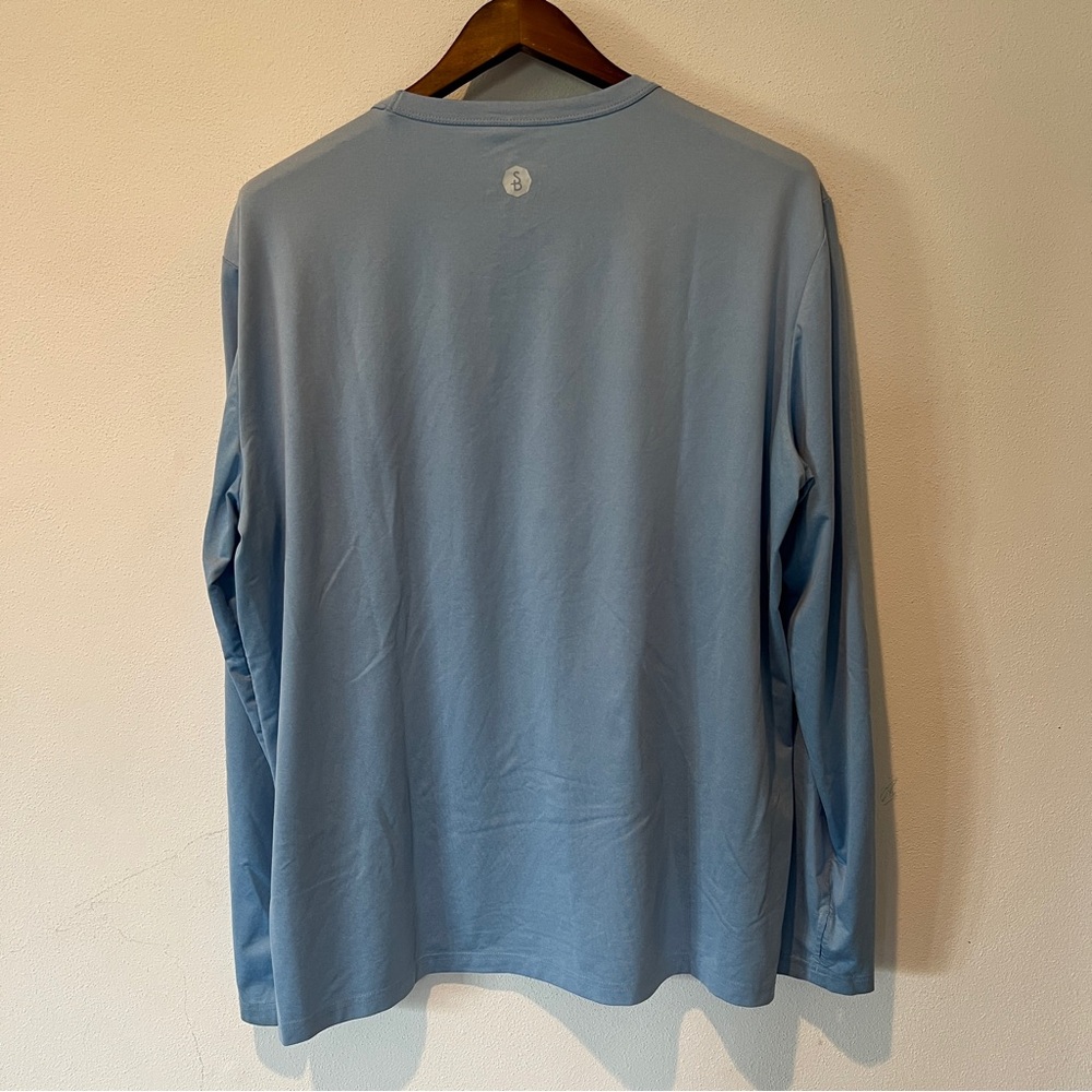 Solbari Men’s Sun Protective UPF50+ Blue Long Sleeve Activewear Shirt Size XXL - Picture 8 of 9